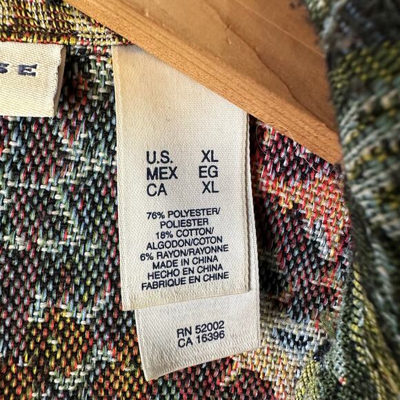 Crazy Horse by Liz Claiborne Vintage Unlined Floral Tapestry Blazer XL - Picture 6 of 9